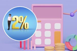 Il calcolatore di Poste Italiane e, in evidenza, un uomo appoggiato a un 2%
