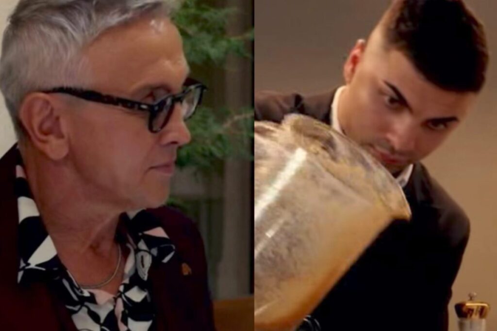 Bruno Barbieri e un protagonista di 4 Hotel