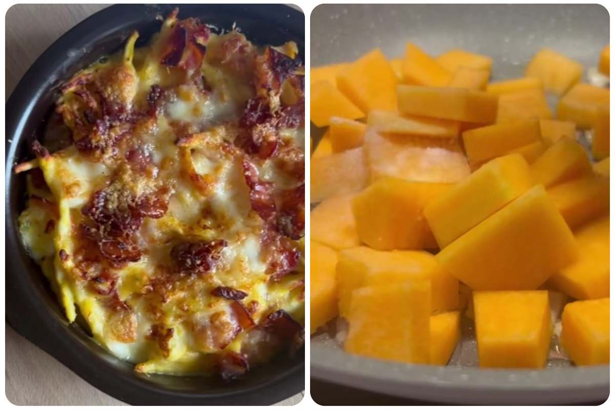 trofie pronte, zucca in padella