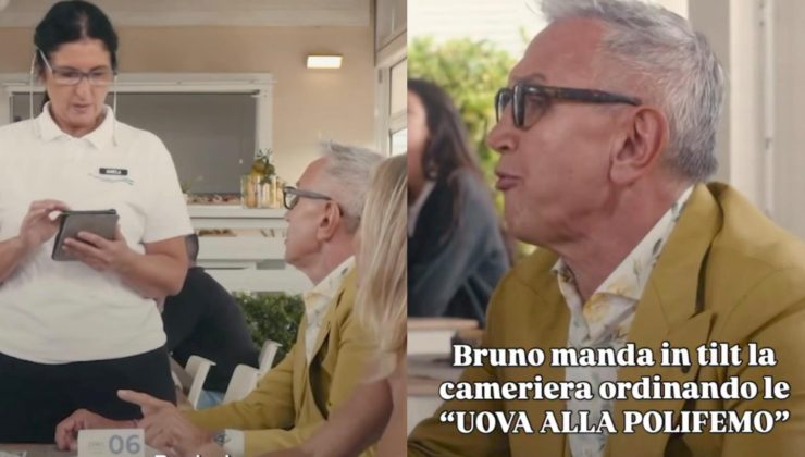 Collage di Bruno Barbieri e una protagonista di 4 Hotel 