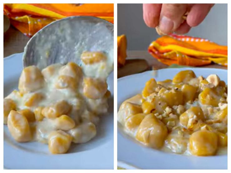 screen video preparazione gnocchi di zucca