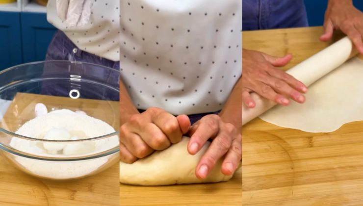 Preparazione dell'impasto delle piadine