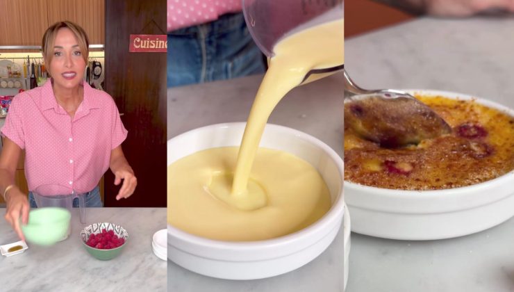 Benedetta Parodi prepara la creme brulée