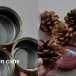 preparazione addobbi natalizi con scatolette tonno