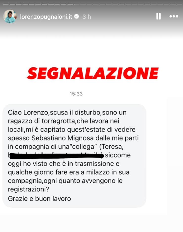 segnalazione di lorenzo pugnaloni su sebastiano somma di ued 
